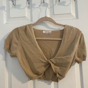 Glassons Tan Crop Top